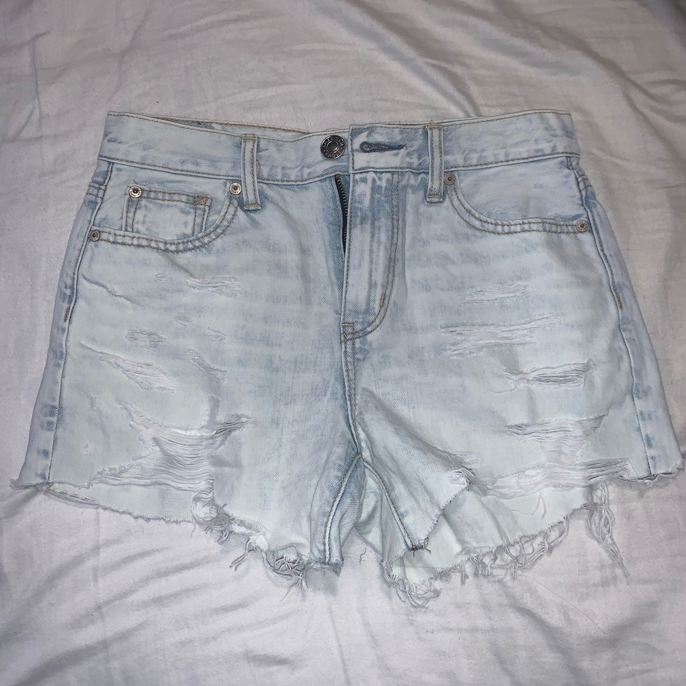 High rise light was American eagle shorts
